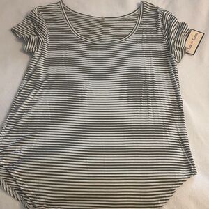 Chic Striped Short Sleeve Tee